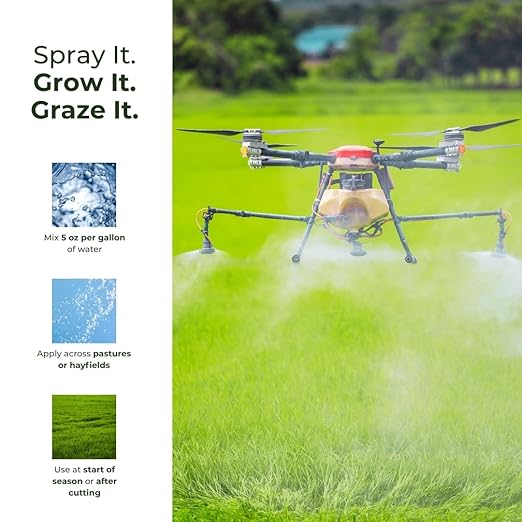 Graze Up Microbial Soil Amendment – Boosts Pasture & Forage Growth, Improves Soil Health & Root Development – Made in USA