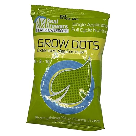 Grow Dots Extended Veg Plant Food, Single-Application, Programmed-Release Plant Nutrient Fertilizer 75g