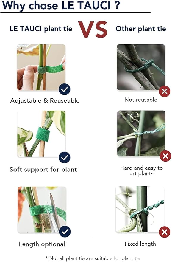 Plant Ties,Garden Tape for Plant,Reusable Adjustable Thicker Support for Growing Flowers,Tomato,Vines,Tree,Strong Grip,Tomato Vines Indoor Outdoor,16.4 ft x 0.47 Inch,1 roll