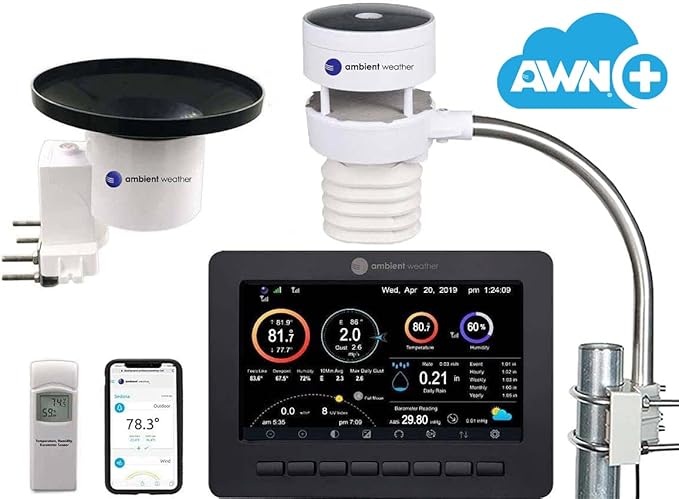 Ambient Weather WS-5000 Ultrasonic Smart Weather Station with AWN+ Included