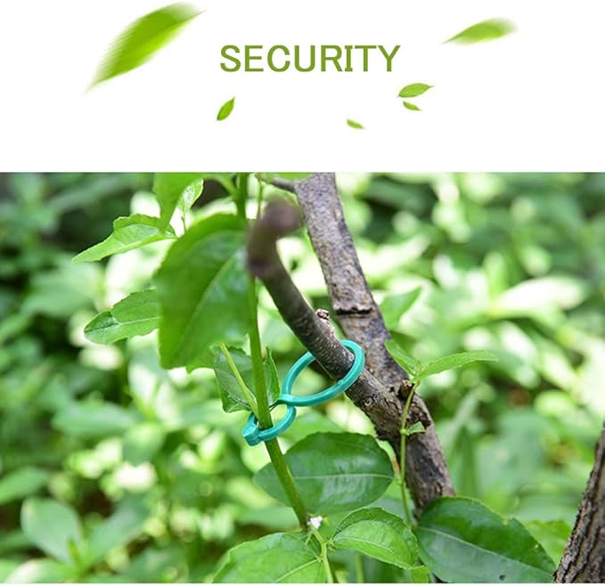 Lohas Select 100 Pcs Plant Twist Clip Ties Garden Plant Support Clips Vegetables Tomato Vine Flower Clips Plant Locks for Securing Plants
