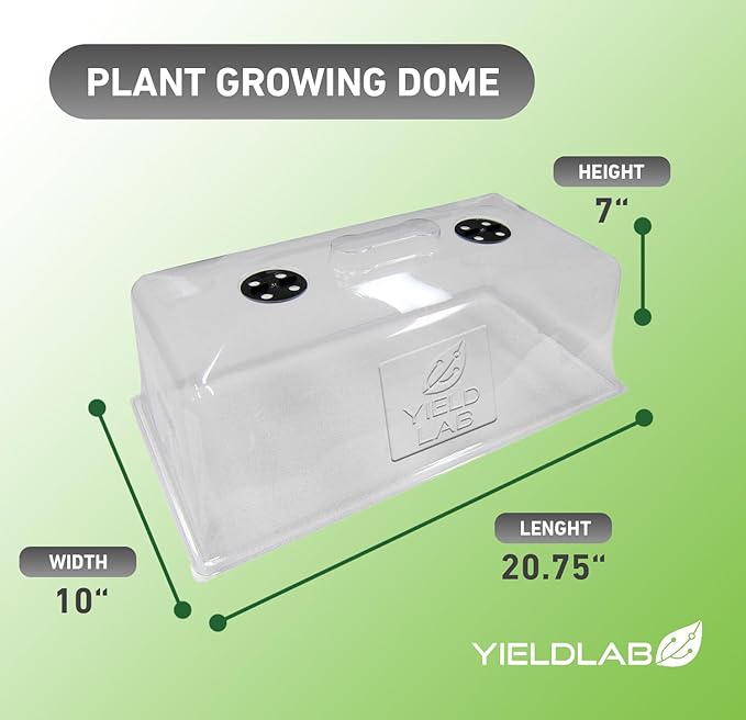 7 Inch Propagation Dome - 25 Pack Humidity Vented Domes – Plant Growing Dome for Seedling, Germination, Soil & Hydroponic Horticulture