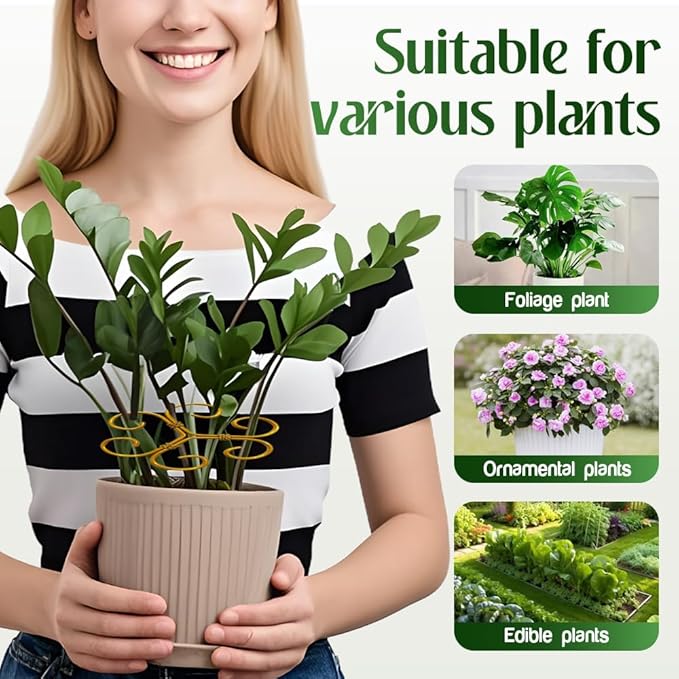 Monstera Plant Support Durable Stabilizer Grapple Holder,Plant Accessories Stable Plant Stem Support Stakes for Outdoor & Indoor Growing Climbing Plant Care Thriving Growth (6, Flower)