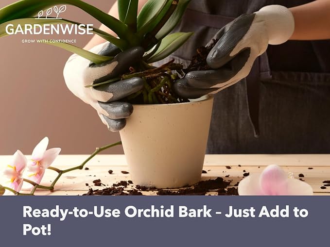 Premium Orchid Bark for Potting Mix – Ready-to-Use Pine Bark for Indoor Plants, Orchid Repotting & Soil Mix Creation, Ideal Orchid Medium (5 Quarts)