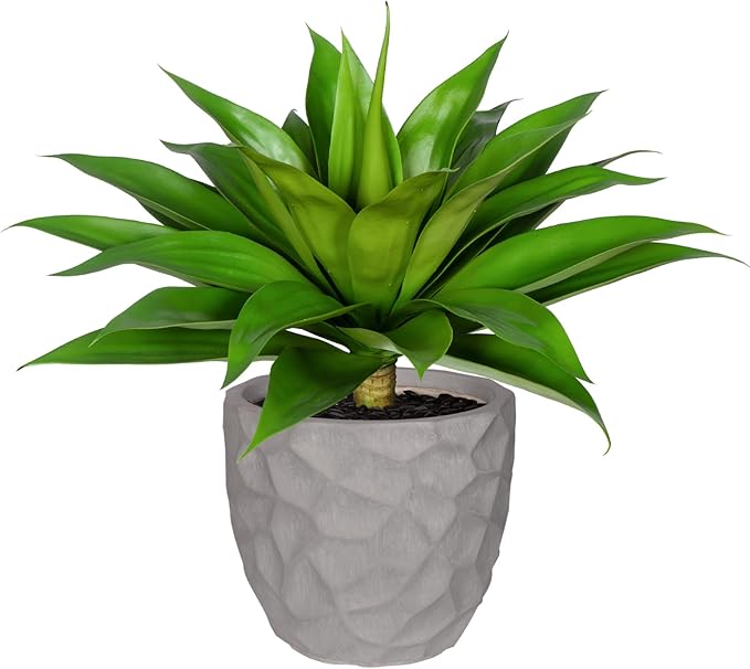 Ttranewsoo 22' Artificial Plant,Artificial Agave Plants,Faux Plants for Outdoors,Artificial Plant Outdoor,Large Uv Resistant Fake Agave Planters for Indoor and Outdoor Decorating (1PCS)