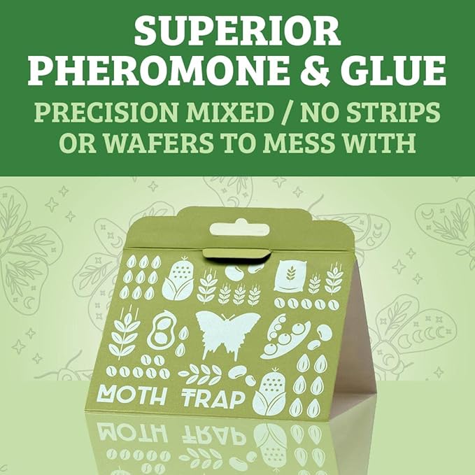Professor Killamoth Triple-Strength Pantry Moth Traps 6 Pack – Safe Pheromone Moth Traps for House & Kitchen – Non-Toxic Pantry Pest Solution for Indian Meal Moths