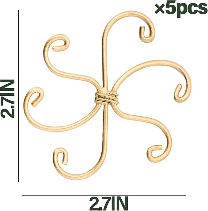 Goooxim 5Pcs Monstera Plant Stem Support Hook (2.75x2.75 inches) - Durable Metal Stem Support for Monstera & Fishbone Cactus, Easy Installation, Ideal Gift for Plant Lovers & Home Decor