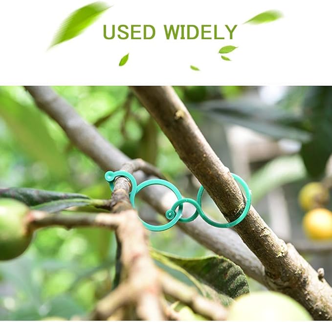 Lohas Select 100 Pcs Plant Twist Clip Ties Garden Plant Support Clips Vegetables Tomato Vine Flower Clips Plant Locks for Securing Plants