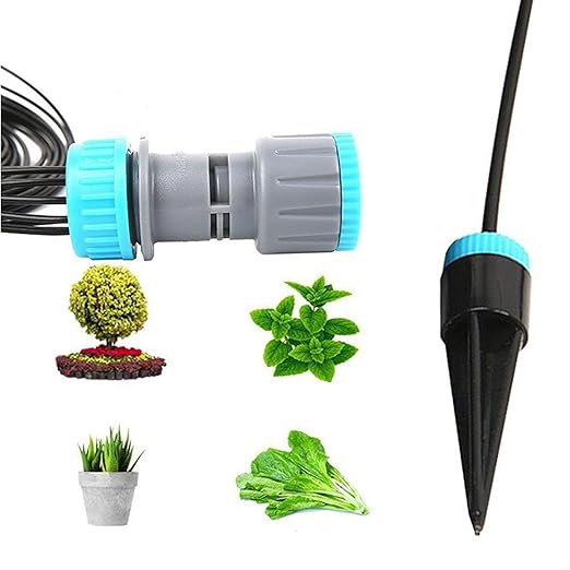 Drip Irrigation Kit - 10-Head System | Automatic Quick-Connect Garden Watering System with Emitters, Ideal for Outdoor Yard, Lawn, Patio, Greenhouse, Potted Plants, Flowers, Grass, and Landscaping