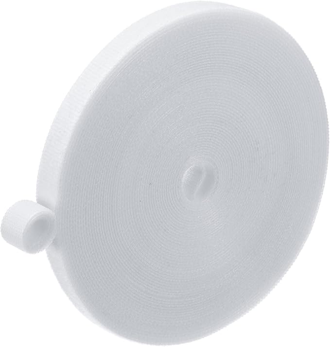1-Roll Garden Plant Tape, 33 ft x 0.4 in Garden Hook and Loop Plant Ties Multi-Purpose Use Adjustable and Reusable Twist Wire Tape for Plants/Flowers/Vines [White]