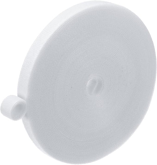 1-Roll Garden Plant Tape, 33 ft x 0.4 in Garden Hook and Loop Plant Ties Multi-Purpose Use Adjustable and Reusable Twist Wire Tape for Plants/Flowers/Vines [White]