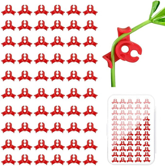 60PCS Plant Training Clips, 90 Degrees Bud Trainer Clips Low Stress Training Clips Bud Bender for Plant Gardening (Red)