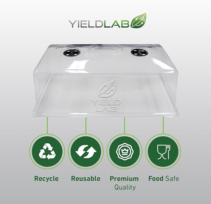 7 Inch Propagation Dome - 25 Pack Humidity Vented Domes – Plant Growing Dome for Seedling, Germination, Soil & Hydroponic Horticulture