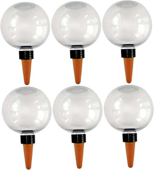 6Pcs Self Watering Globes Automatic Plant Waterer with Transparent Bulbs Plant Watering Device for Indoor Outdoor Potted Plants