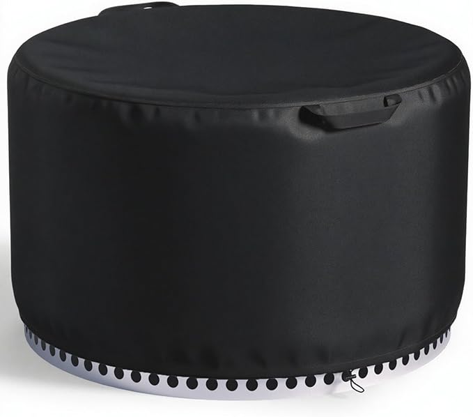 Chinchilla Fire Pit Cover Round for Solo Stove Yukon 27", Waterproof Smokeless Fire Pit Cover, 600D Strong Tear Resistant, Fits for Gas/Table/Bowl Fire pits