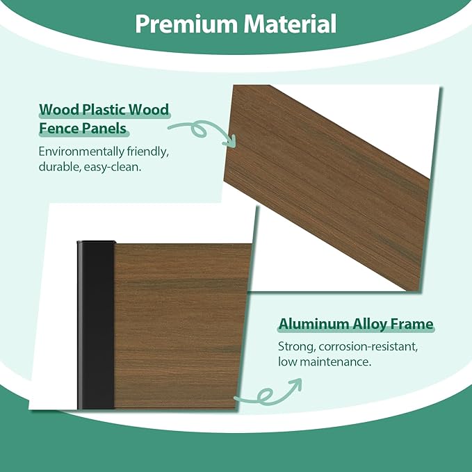 Modular Raised Garden Bed - Expandable Design with Composite Panels & Aluminum Frame - Perfect for Flowers, Vegetables, Herbs - Outdoor Planter Box for Patio, Balcony, Backyard (Brown)