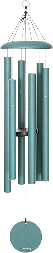 Corinthian Bells by Wind River - 44 inch Patina Green Wind Chime for Patio, Backyard, Garden, and Outdoor Decor (Aluminum Chime) Made in The USA