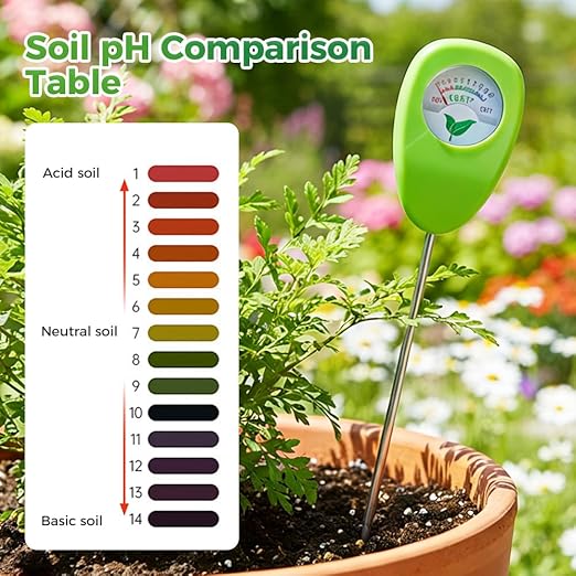 Soil Moisture Meter for Plants, No Battery Plant Moisture Tester with Hygrometer Dial, Water Monitor for Indoor Outdoor Plants, Garden, Potted Plants, Lawn (1pcs)
