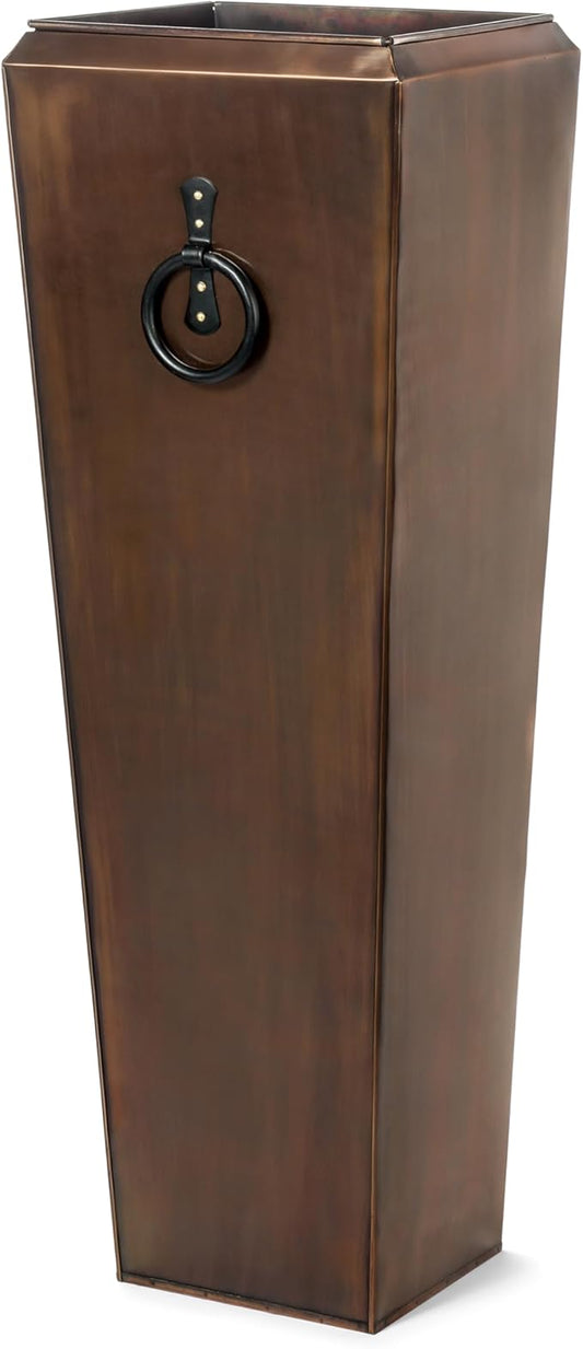 H Potter Tall Outdoor Planters Copper Large Flower Pots Indoor for Patio Balcony Garden Deck Front Porch Entryway Antique Copper Single Large