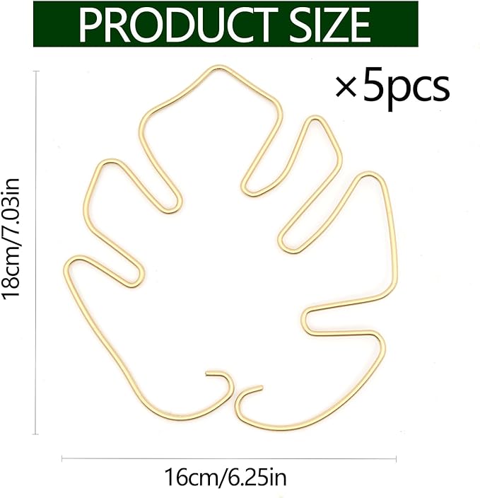 GOOOXIM 5PCS Plant Stem Support - Durable Monstera Stabilizer Grapple Holder, Unique Design for Climbing Plants, Turtle Shell Bamboo Clamp Set, Ideal Plant Support for Thriving Growth (Gold)