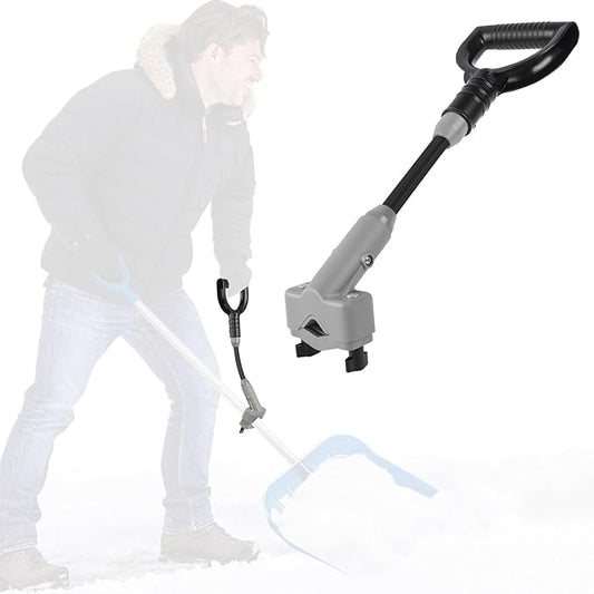 Universal Snow Shovel Handle, Back Saver Handle Attachment for Snow Shovel, Ergonomic Elasticity Handle Extension Universal Fit for Shovels Rakes, Weed Eater, String Trimmer, Gardening Tools