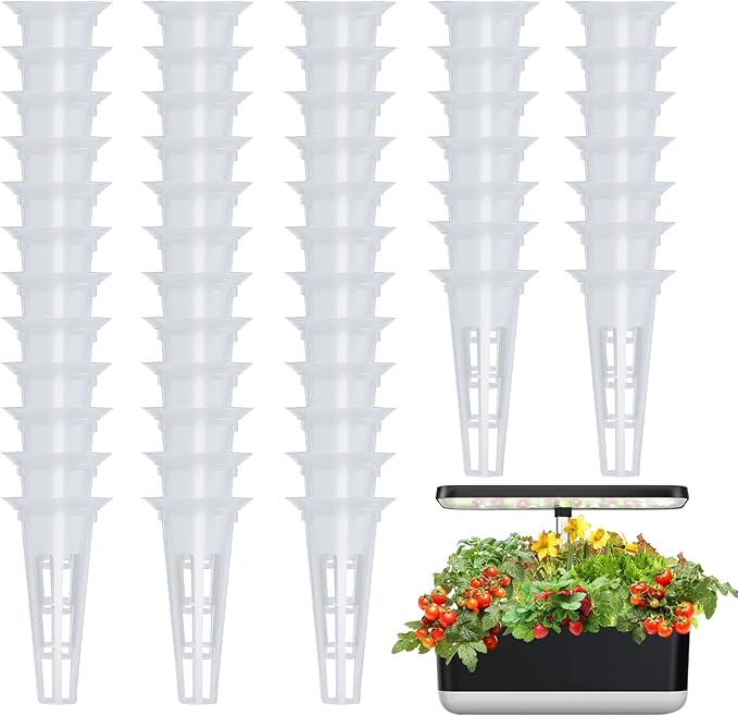 Alphatool Grow Baskets Compatible with AeroGarden - 50 Pcs Hydroponic Baskets, Seed Starters Pods Replacement for Improving Germination Rate Speed, Seeds Starting Kit for Indoor