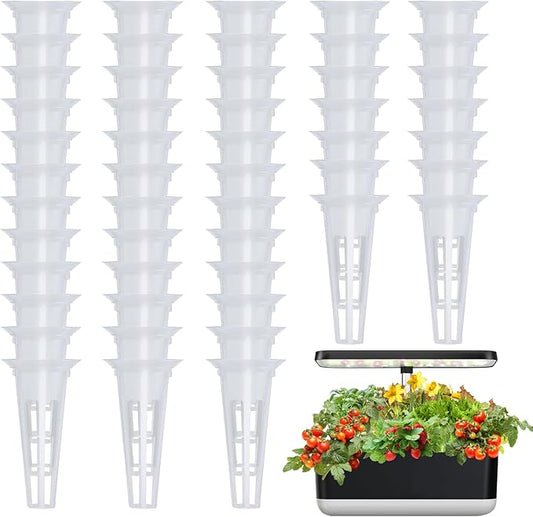 Alphatool Grow Baskets Compatible with AeroGarden - 50 Pcs Hydroponic Baskets, Seed Starters Pods Replacement for Improving Germination Rate Speed, Seeds Starting Kit for Indoor