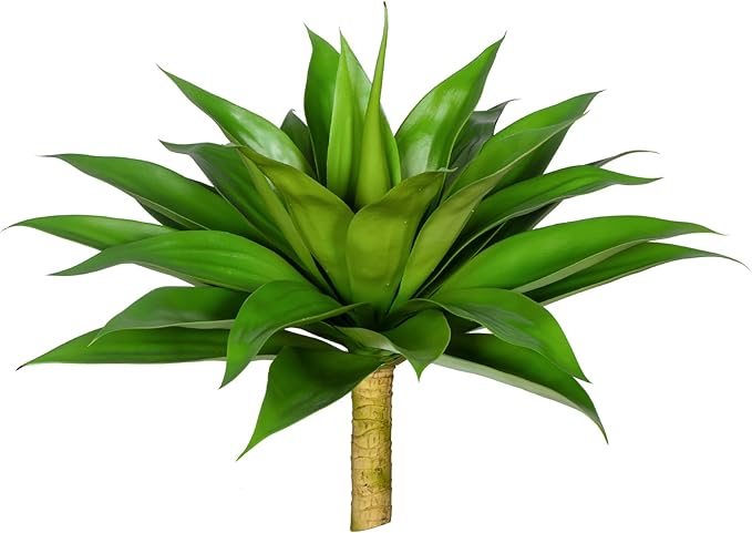 Ttranewsoo Artificial Agave Plants,Large UV Resistant Fake Agave Planters for Indoor and Outdoor Decorating Artificial Plants for Outdoors Fake Plants(1Pack, 28")