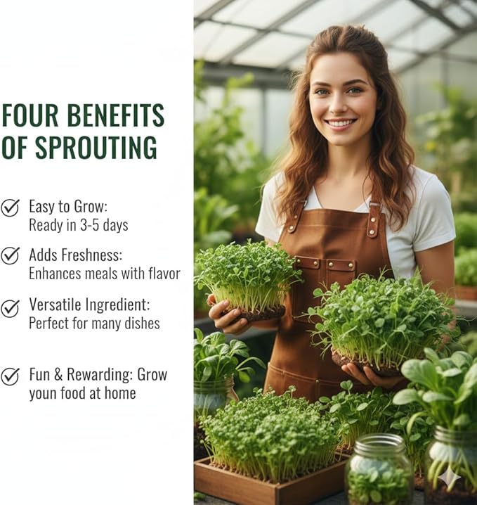 Todd's Seeds Sprouting Green Lentil Seeds, Heirloom, Non-GMO, Chemical Free, High Germinating (Quarter Pound)