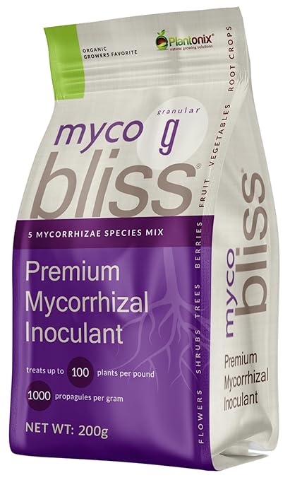 Myco Bliss Granular (200 g) - Mycorrhizal Fungi for Plants - 5 Strain Mycorrhizal Inoculant with 1000 Propagules Per Gram - Highly Concentrated Mycorrhizae for Plants, Potting Soil, & Garden Soil