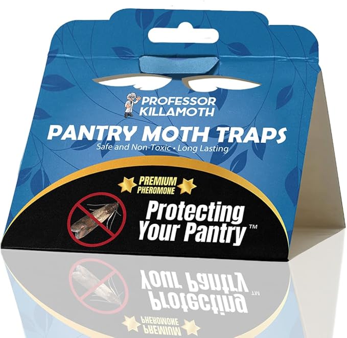 Professor Killamoth Pantry Moth Traps 6 Pack | New Blue Design | Child and Pet Safe | Premium Attractant