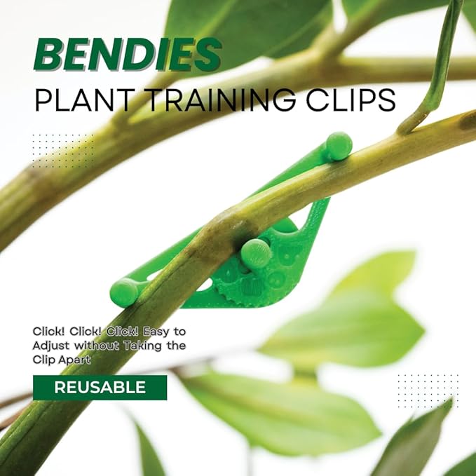 Bendies LST Plant Training Clips 15 Pack Blue - v2.0 Adjustable Low Stress Support Clips for Stem Bending, Grow Tent, Plant Ties & Gardening Accessories