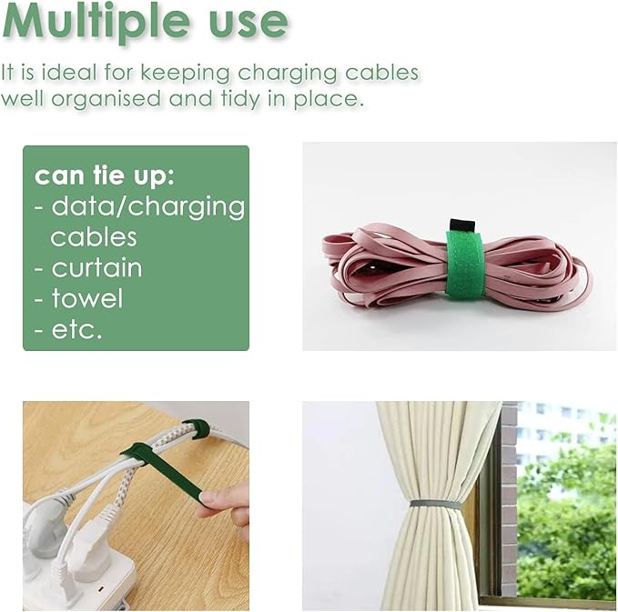 plantactic Garden Tie Green Tape, Plant Supports, Gentle On Plants (65.6ft × 0.6 inch, 1 roll, Green)