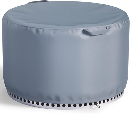 Chinchilla Fire Pit Cover Round for Solo Stove Yukon 27", Waterproof Smokeless Fire Pit Cover, 600D Strong Tear Resistant, Fits for Gas/Table/Bowl Fire pits