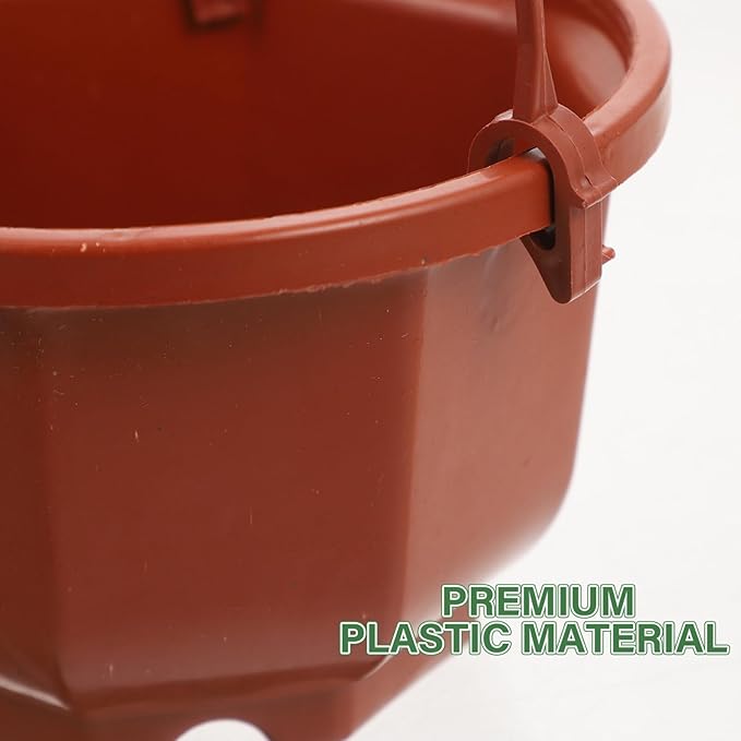 Plastic Hanging Planters 15 Pack Small 4 Inch Hanging Flower Pots with Hooks for Indoor Outdoor Garden Balcony Plants