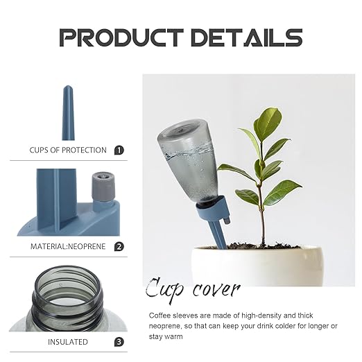 MERRYHAPY 4Pcs Self Watering Spikes Plant Watering Devices for Indoor Outdoor Garden, Automatic Drip Irrigation System with Bottles for Potted Plants and Greenhouse Use