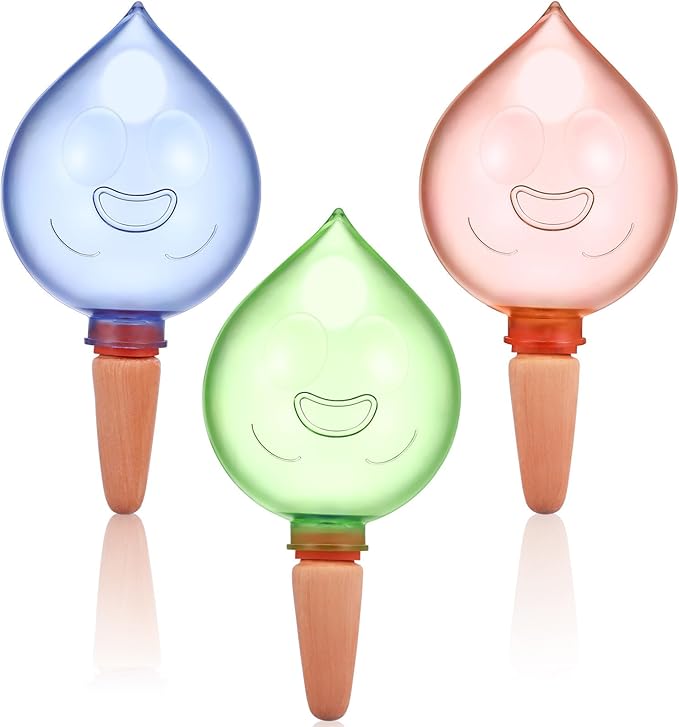 3pcs Self Watering Globes for Plants Portable Automatic Watering Bulbs with Garden Plant Device for Indoor and Outdoor Use Green Blue Pink