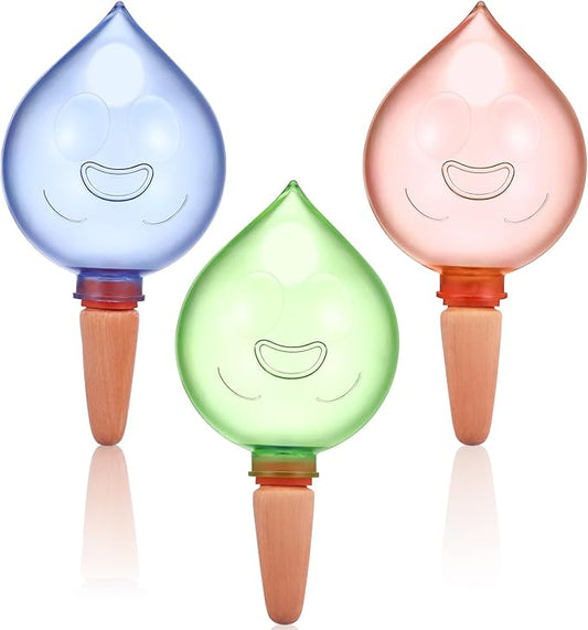 3pcs Self Watering Globes for Plants Portable Automatic Watering Bulbs with Garden Plant Device for Indoor and Outdoor Use Green Blue Pink
