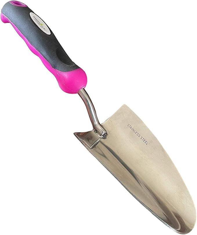 Garden Guru Super Strong Garden Trowel Hand Shovel - Stainless Steel - Rust Resistant - Ergonomic Grip - Perfect Tool for Gardening, Transplanting and Digging in Garden Beds (Pink) - 1 Case (50 Pcs)