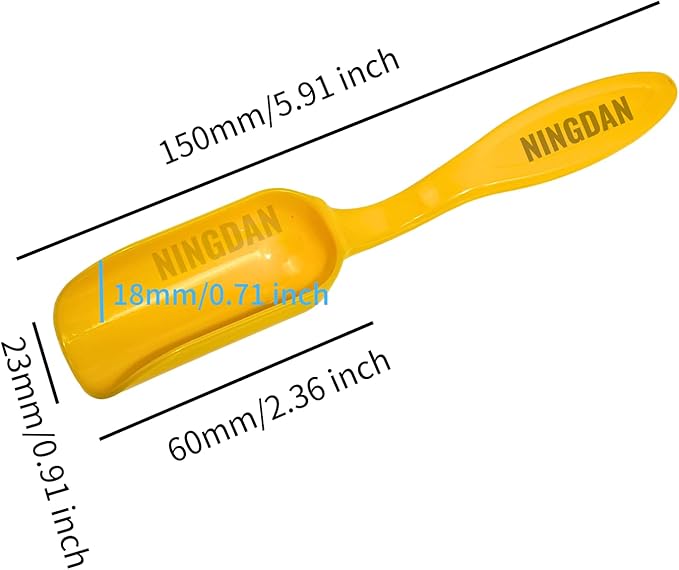 10Pcs NINGDAN Mini Shovel,Plastic Mini Gardening Shovel Spoons Soil Scoops,Cultivation Digging Transplanting Tools for Succulents Potted Flowers,Milk Powder/Coffee Beans Scoops (5 Bright Colors)