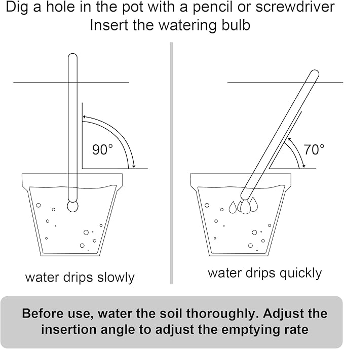 Self Watering Planter Insert. Plant Watering Devices. Plant Watering Bulbs. 3-PCS Plant Watering Globes. Cactus Shape Self Watering Globes