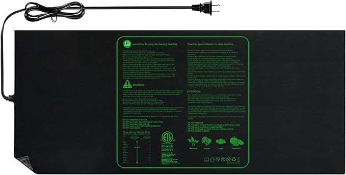 Upgrade 48"x20" Durable Waterproof Seedling Heat Mat with ETL Certified, Warm Hydroponic Heating Pad for Germination,Indoor Plant Gardening and Cutting, Brewing and Seed Starting Greenhouse