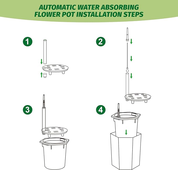 16" Tall Planters Set of 2, Large Outdoor & Indoor Self-Watering Pots with Water Level Monitor, Drainage Hole & Wheels, Planter Pots for Garden, Patio, Balcony, Lounge - White