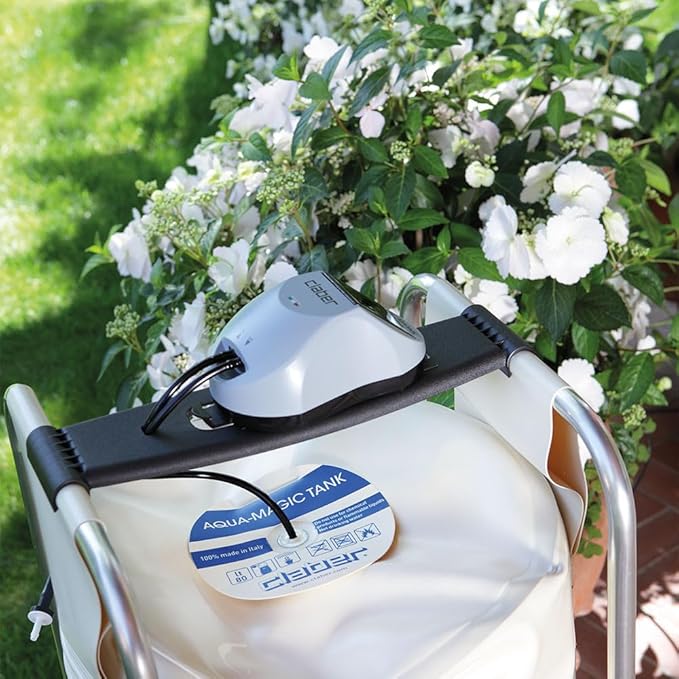 Claber Aqua Magic Solar Drip Irrigation System - Automatic Solar Watering for Up to 20 Outdoor Plants, No Faucet Required