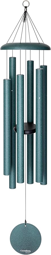 Corinthian Bells by Wind River – 44 inch Green Wind Chime for Patio, Backyard, Garden, and Outdoor Decor (Aluminum Chime) Made in The USA