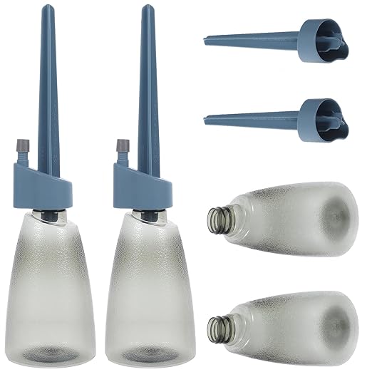 MERRYHAPY 4Pcs Self Watering Spikes Plant Watering Devices for Indoor Outdoor Garden, Automatic Drip Irrigation System with Bottles for Potted Plants and Greenhouse Use
