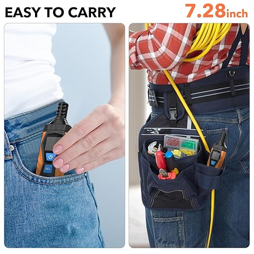 Temperature Humidity Meter, High Precision Thermometer Hygrometer with Ambient, Dew Point, Wet Bulb Thermometer, Dual Display Temperature & Humidity with LCD Backlight, TH10