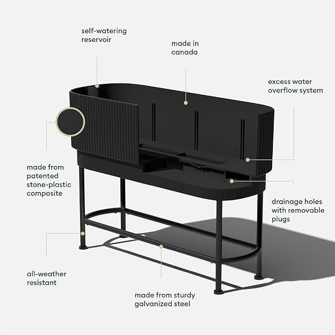 Veradek Demi Series Raised Garden Bed w/Stand - Self-Watering Planter for Backyard & Garden | All-Weather Use