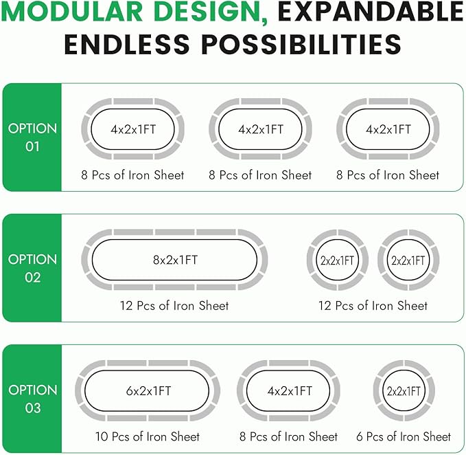 INNO STAGE 3Pcs Galvanized Raised Garden Bed Kit, Outdoor Metal Raised Garden Beds for Vegetables, Rust-Resistant & Easy Assembly, 4x2x1ft Oval Raised beds for Gardening, Flowers, Herbs (White)