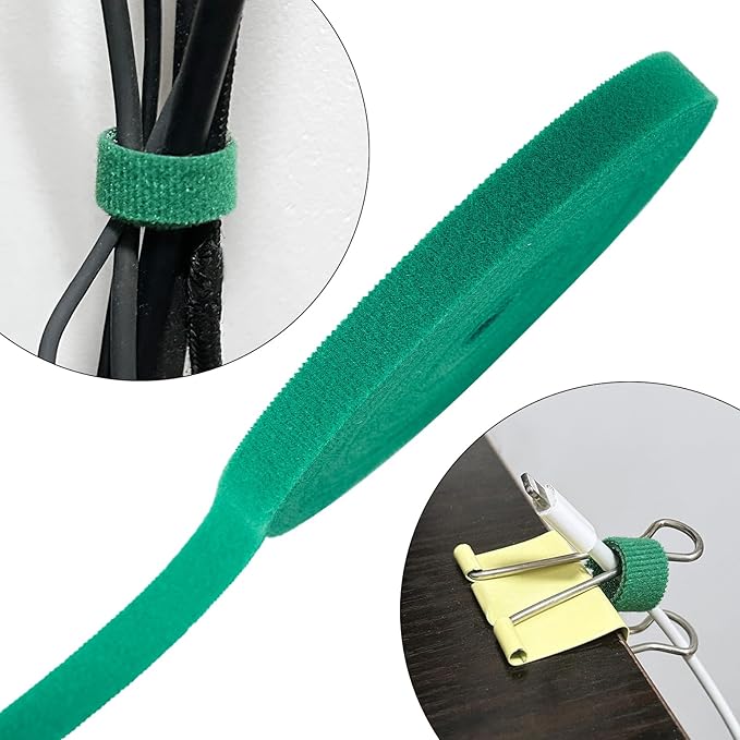 Tangyinrd 3 roll Garden Tie Green Tape Twist Ties for Plants Tomato Plant Support for Effective Growing for Climbing Plants,Reusable Adjustable Garden Plant Ties Gardening Strap